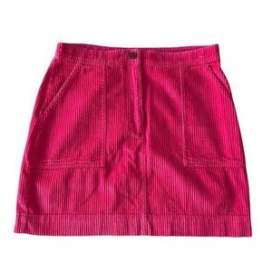 GAP Corduroy Mini Skirt Peony Pink Size 140 Pockets NWT